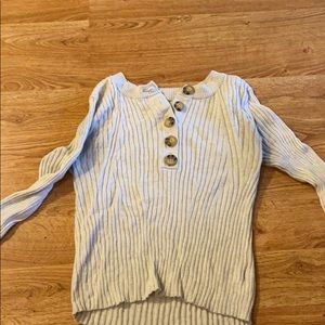 American eagle button up long sleeve fitted top